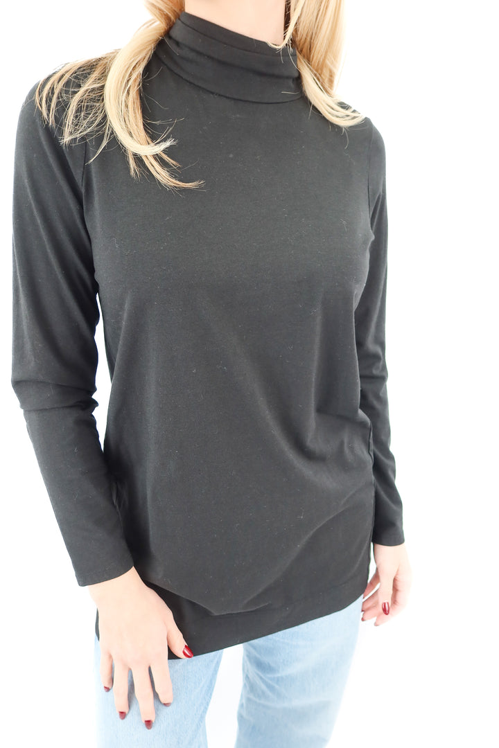 j.jill black turtleneck tunic (s)