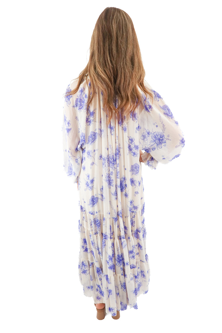 free people purple floral maxi dress (xs; retail $228)