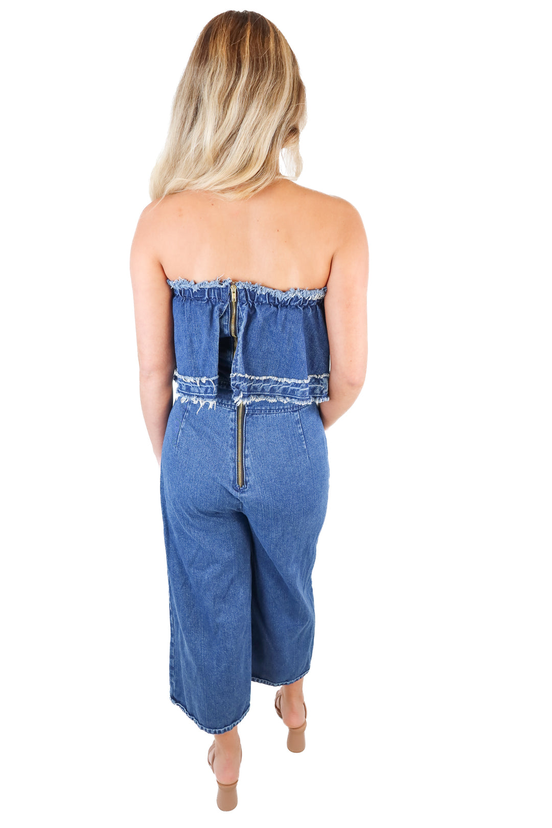 J.O.A. Denim Jumpsuit (S)