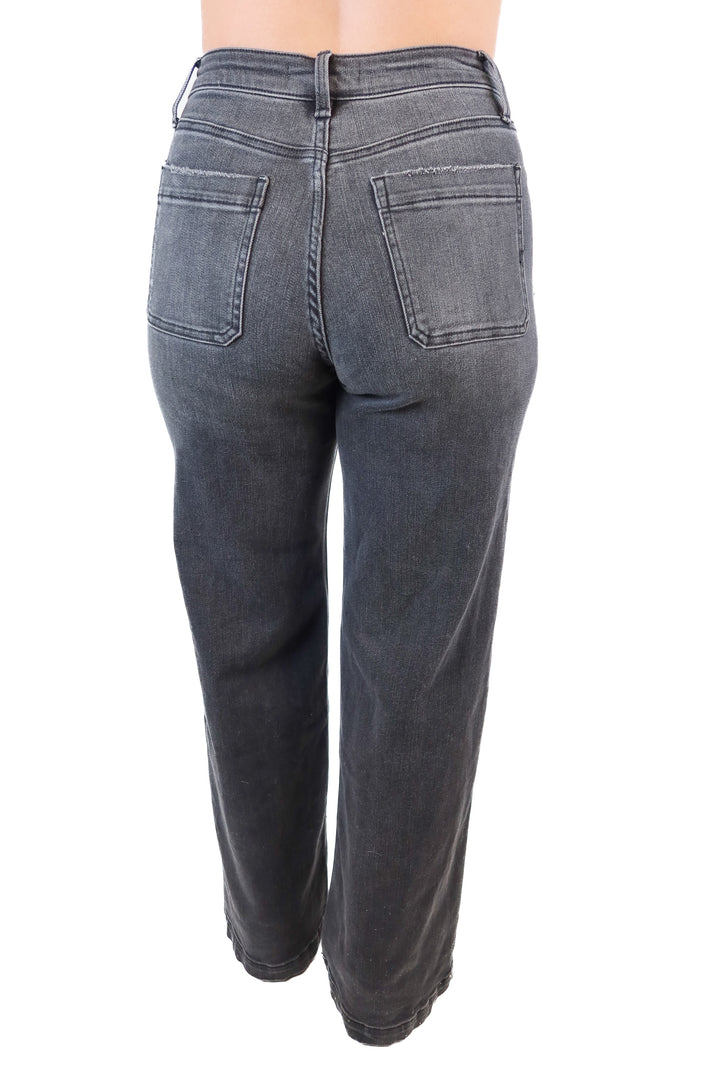 Vervet black wide leg jeans (27)