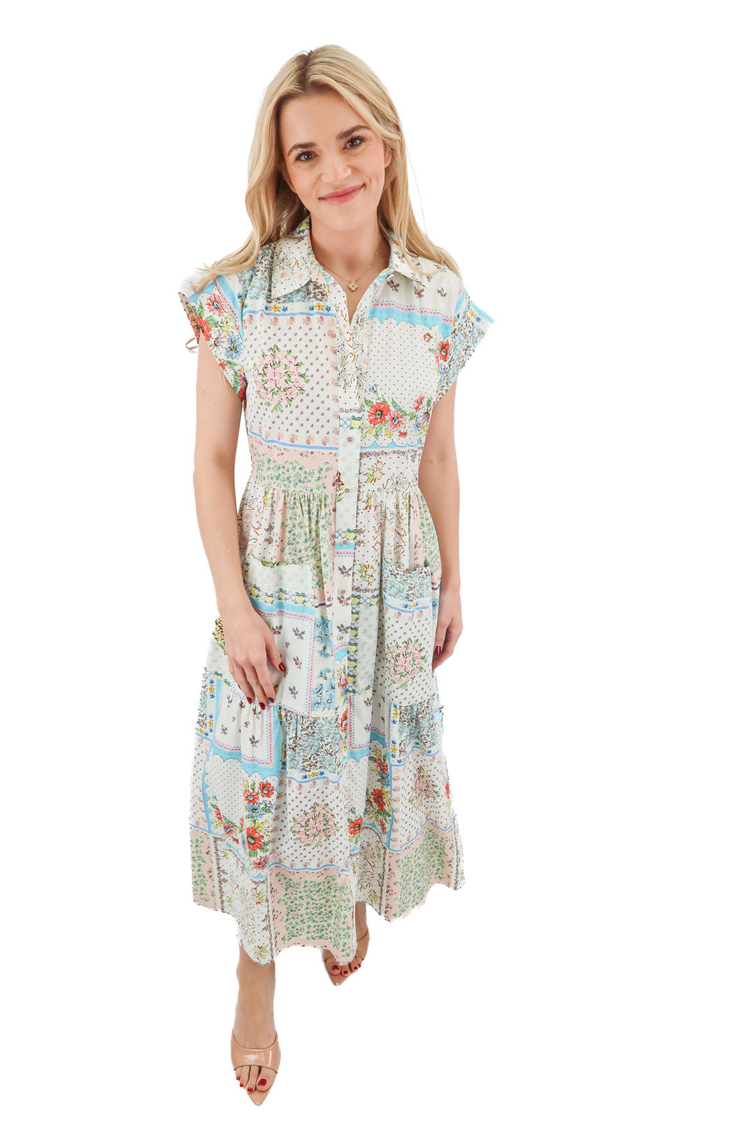 hunter bell floral short sleeve maxi dress (xs; retail $425)