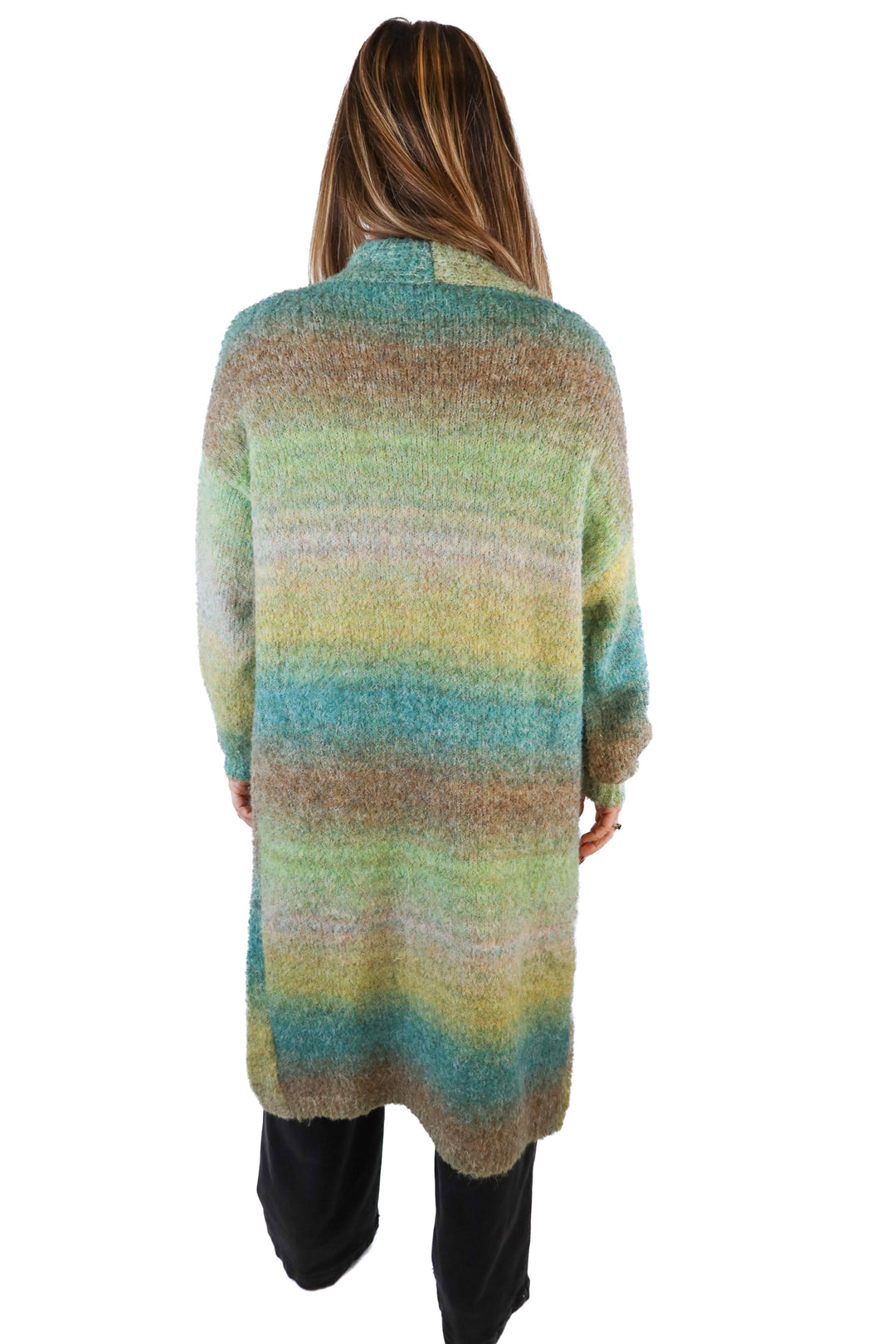 Vici blue/green knit cardigan (S)