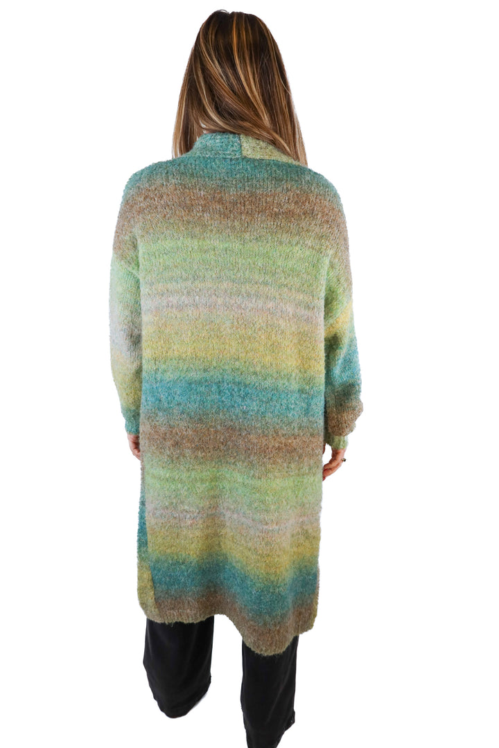 Vici blue/green knit cardigan (S)