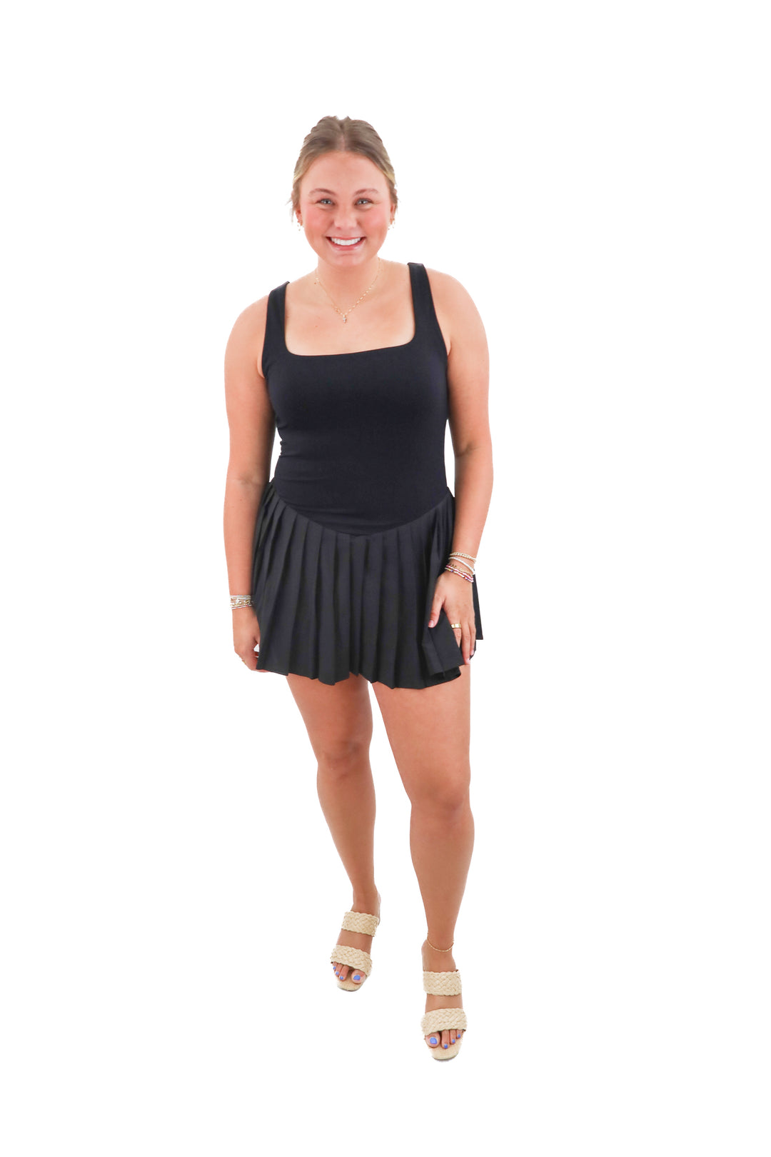 qinsen black workout dress (xl retail; $50)