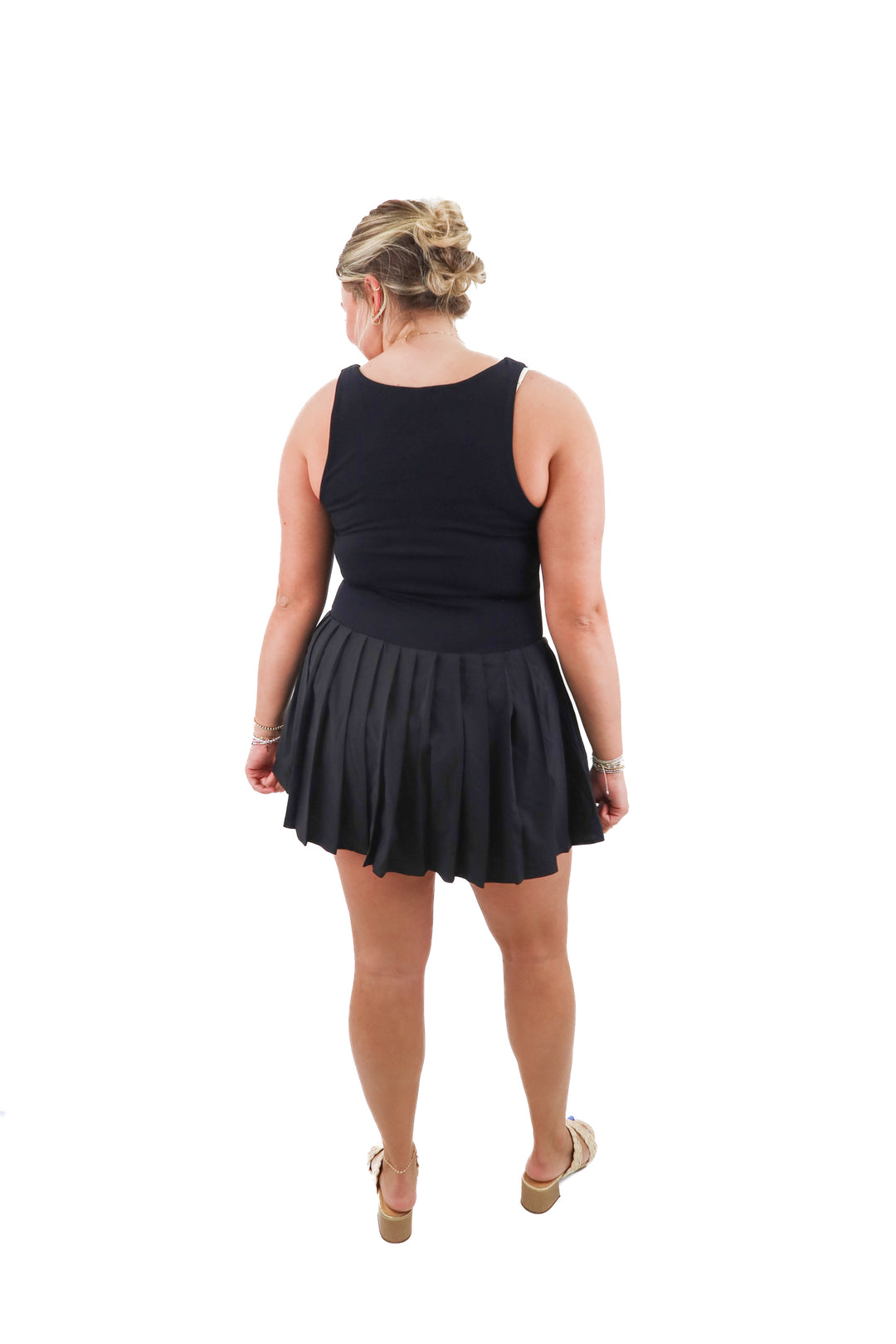qinsen black workout dress (xl retail; $50)