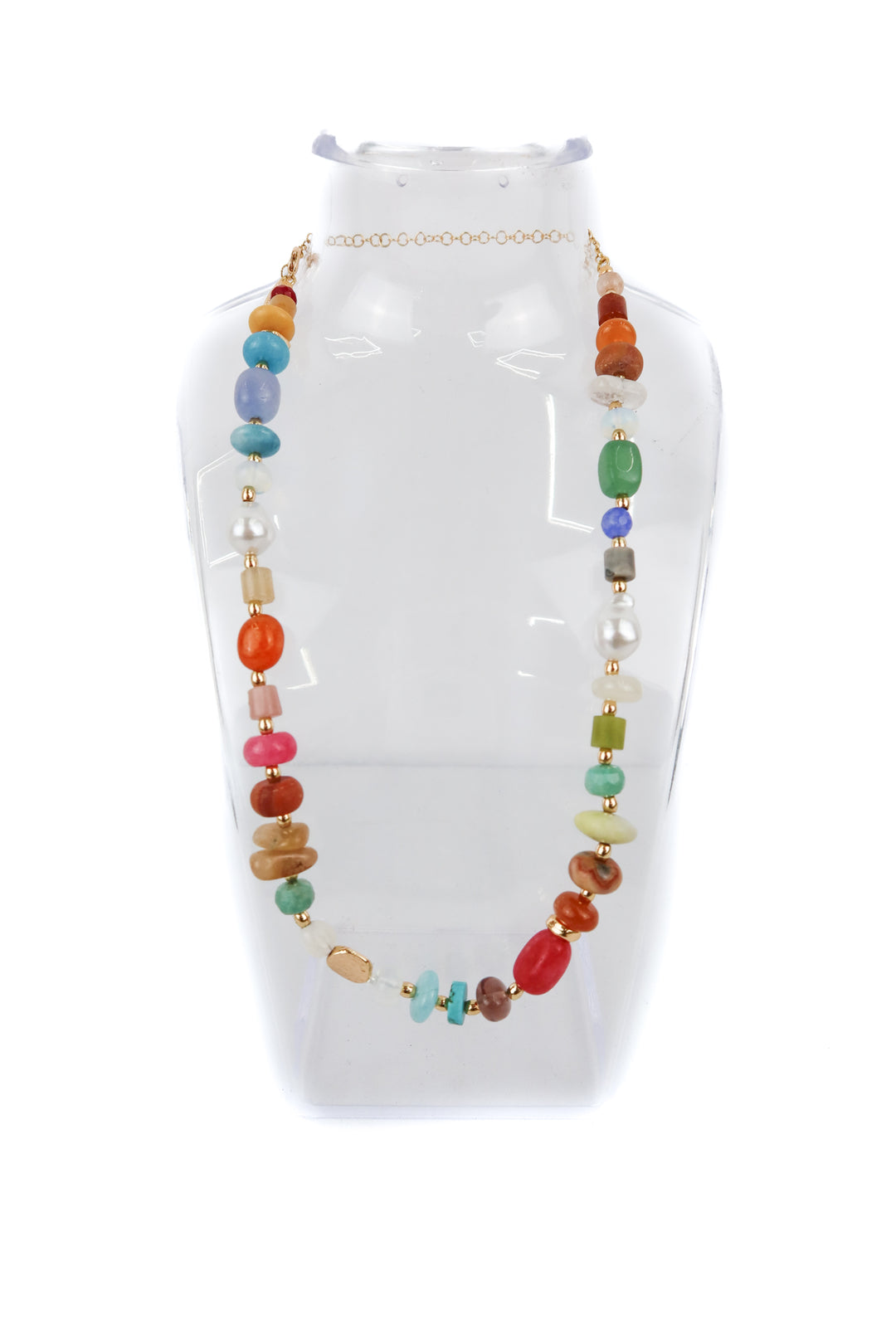 Serefina multicolored gem necklace