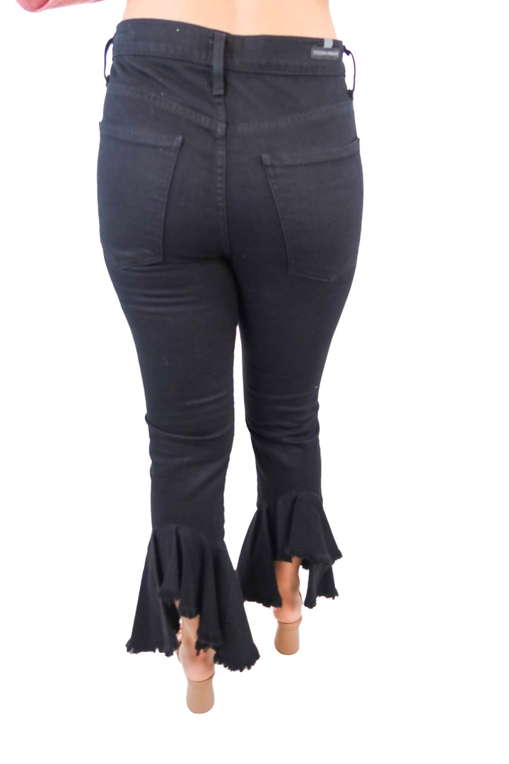 Citizens of Humanity Drew Flounce Black Jeans (28)