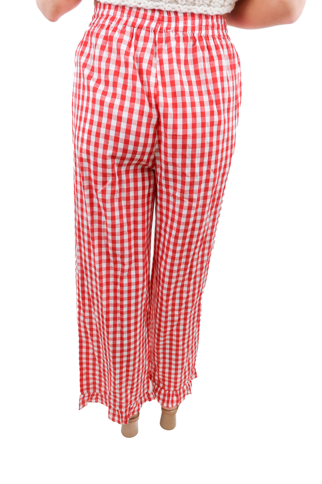Petal & Pup Marina red gingham pants NWT (S; retail $59)