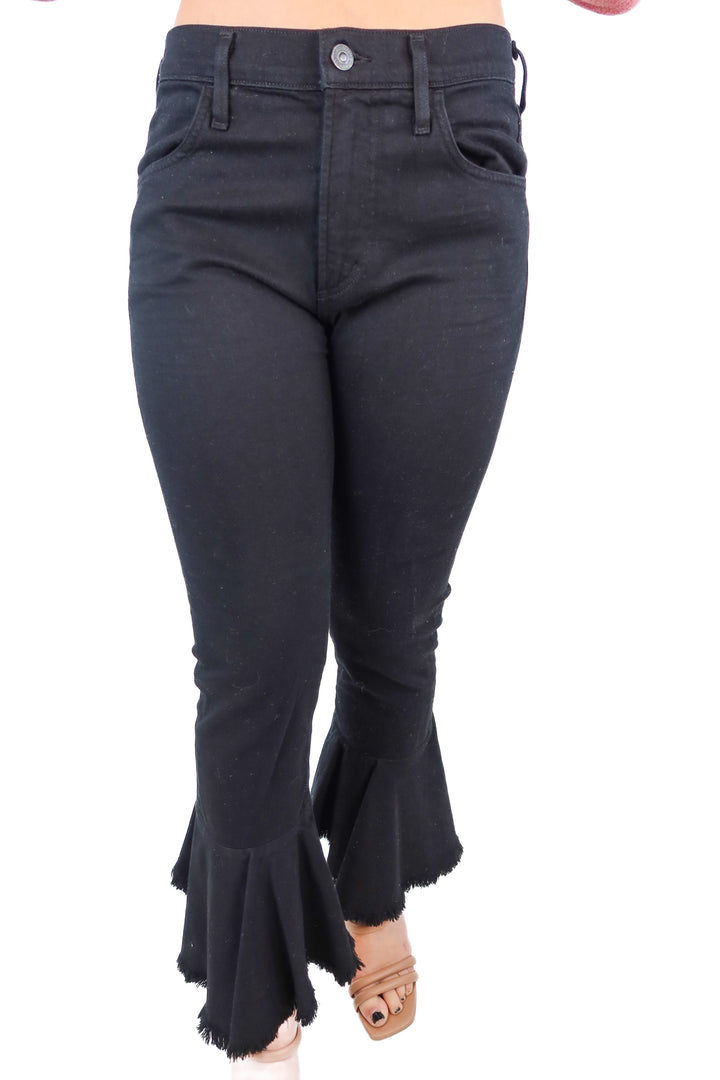 Citizens of Humanity Drew Flounce Black Jeans (28)
