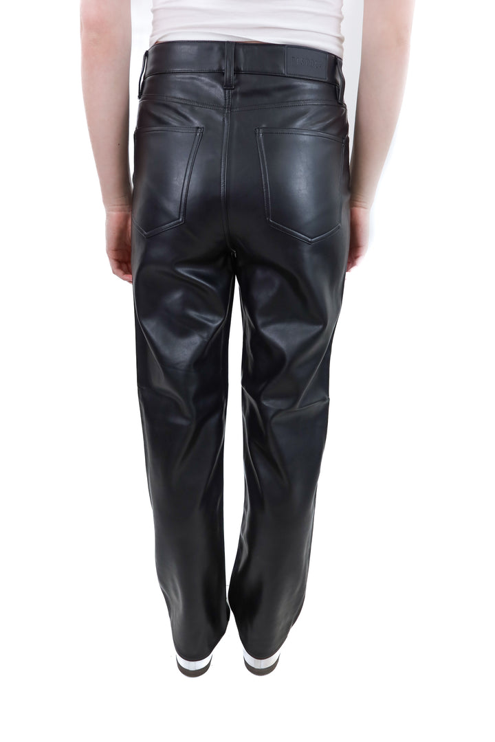 pistola cassie black vegan leather pants nwt (27; retail $218)