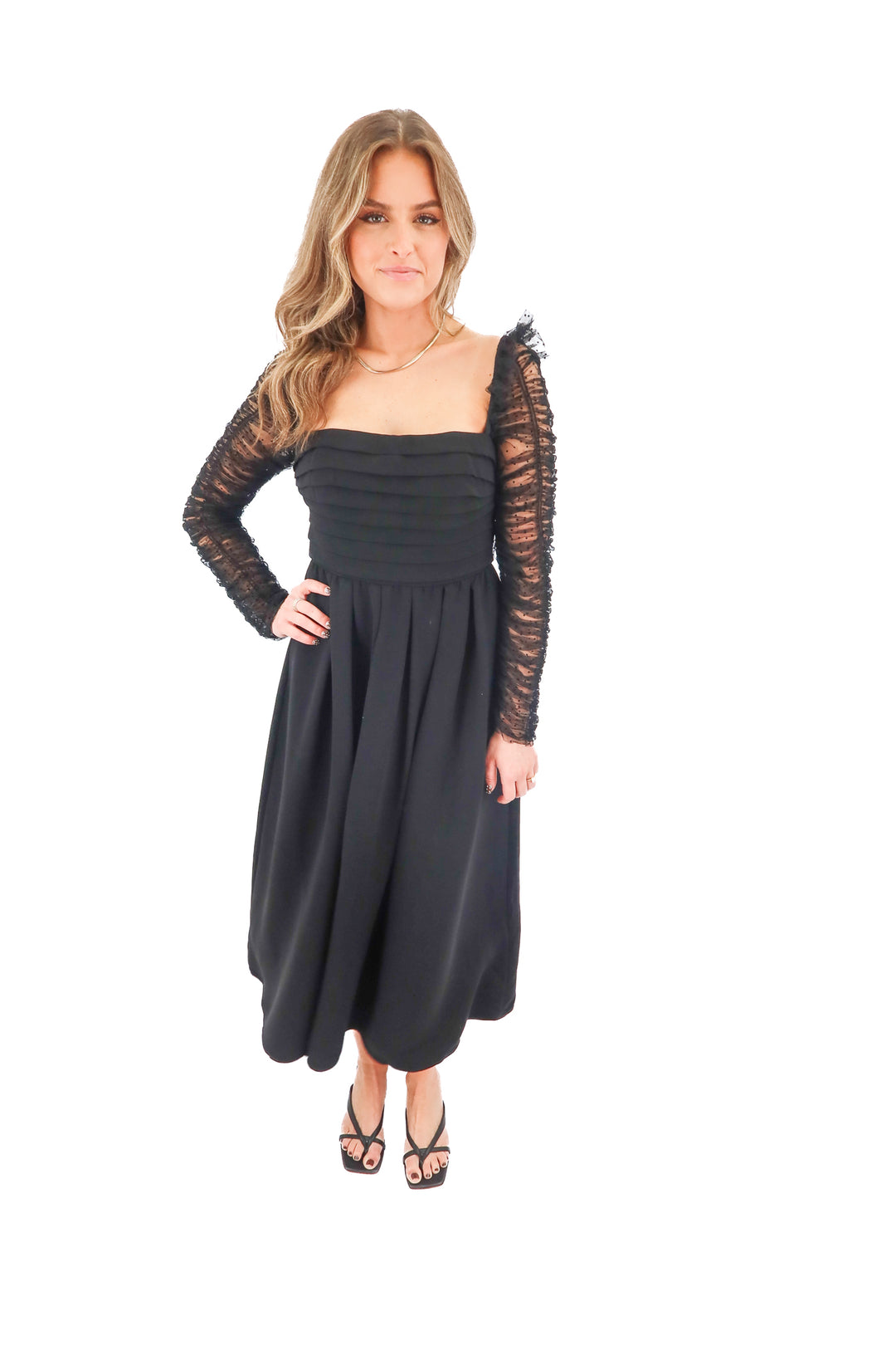 self-portrait black polka dot tulle maxi dress (6; retail $965)