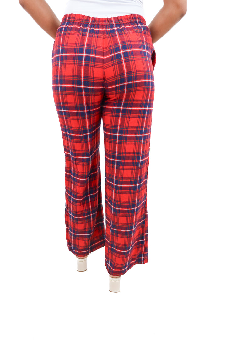 z supply red plaid pajama pants (s; retail $78)