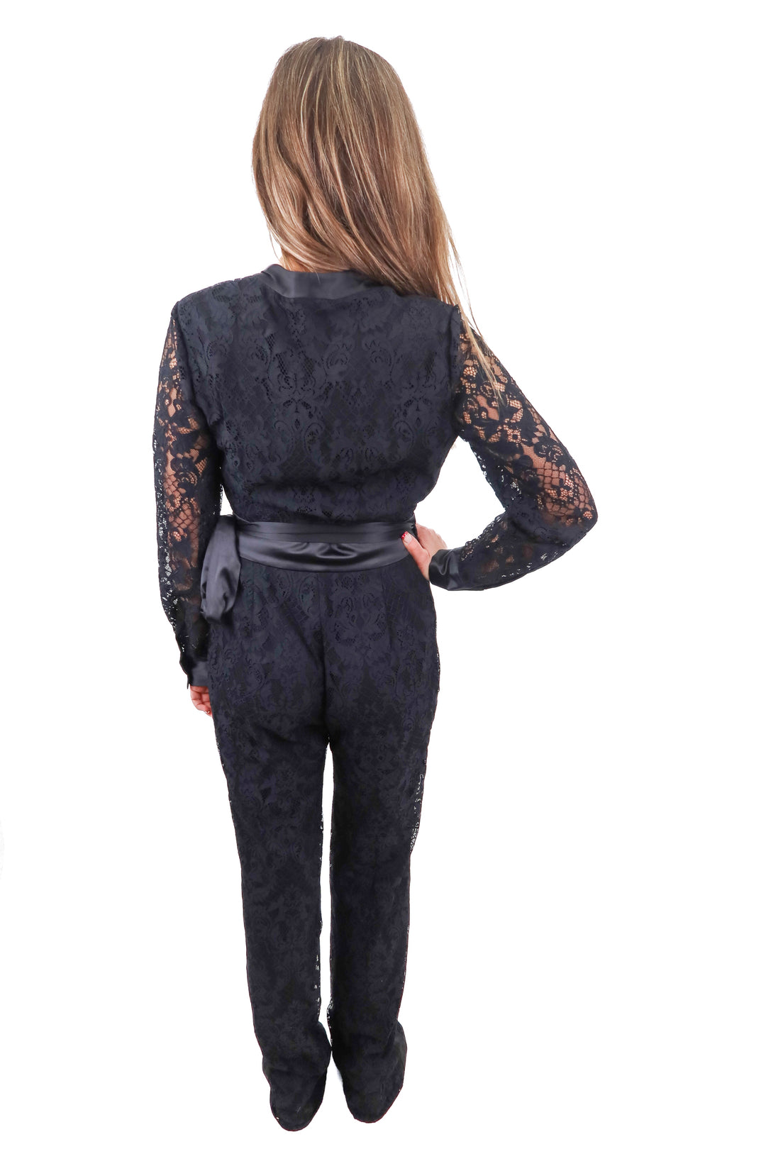 Diane Von Furstenberg black lace romper NWT (4)