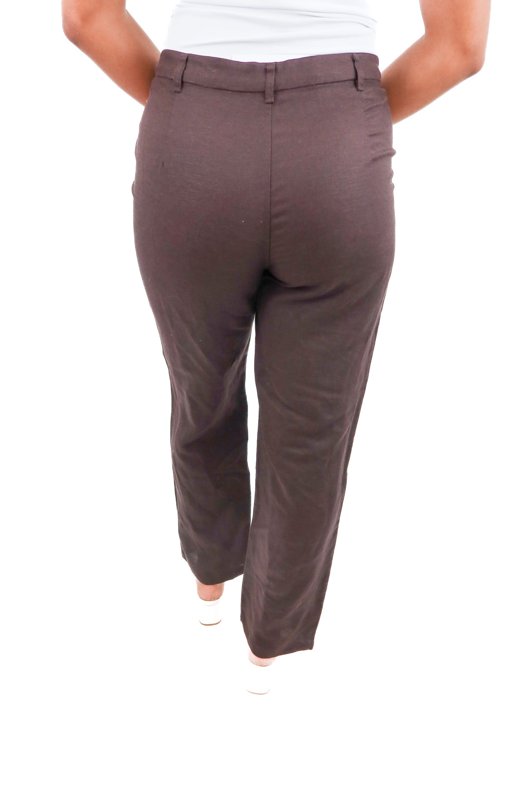 onia espresso linen pants nwt (s/m; retail $245)