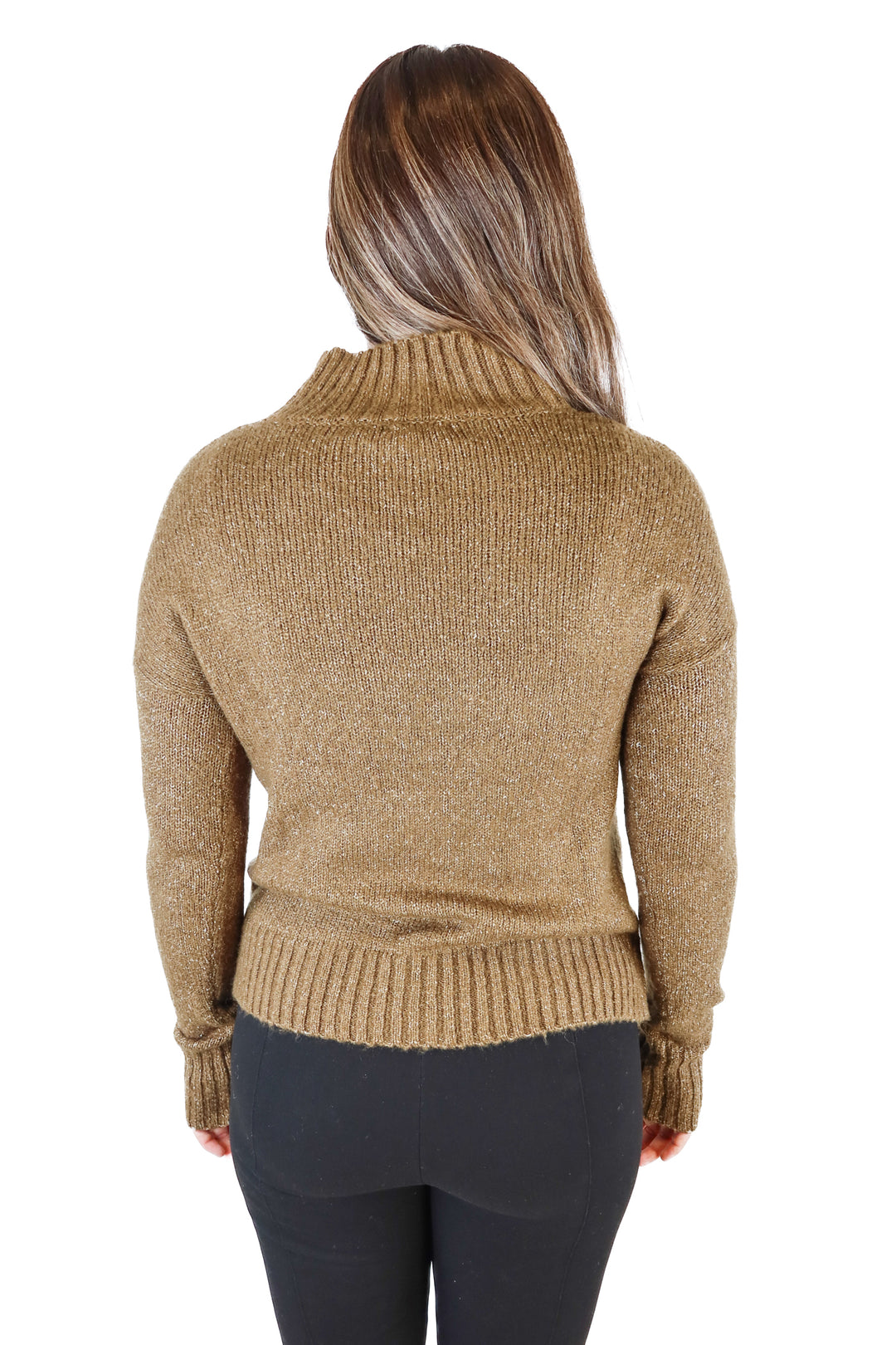 Exhilaration olive sweater w/ front pockets (S)