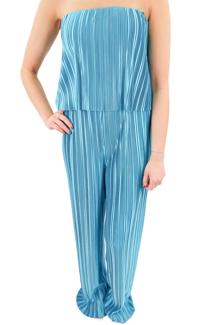 AUCTION amanda uprichard teal pleated jumpsuit (s)- ends 11/11 at 8 pm CT