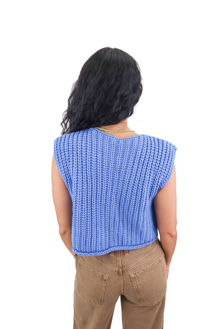 Commense Periwinkle Knit Vest (XS)