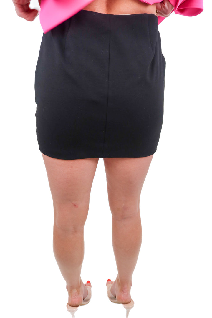 Diane Von Furstenberg black leather skirt NWT (4)