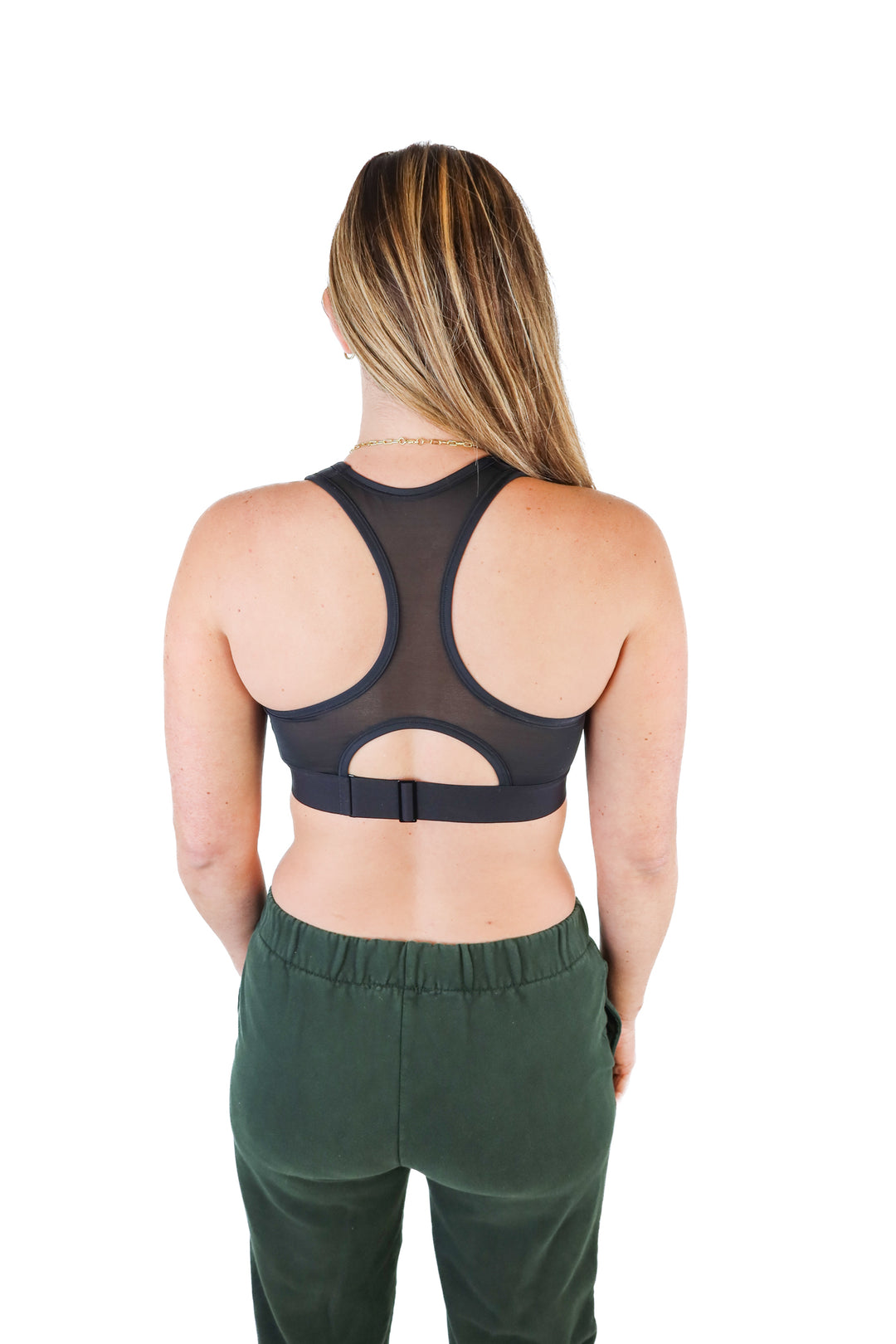 Nike Black Swoosh Racerbrack Sports Bra NWT (M; Retail $80)