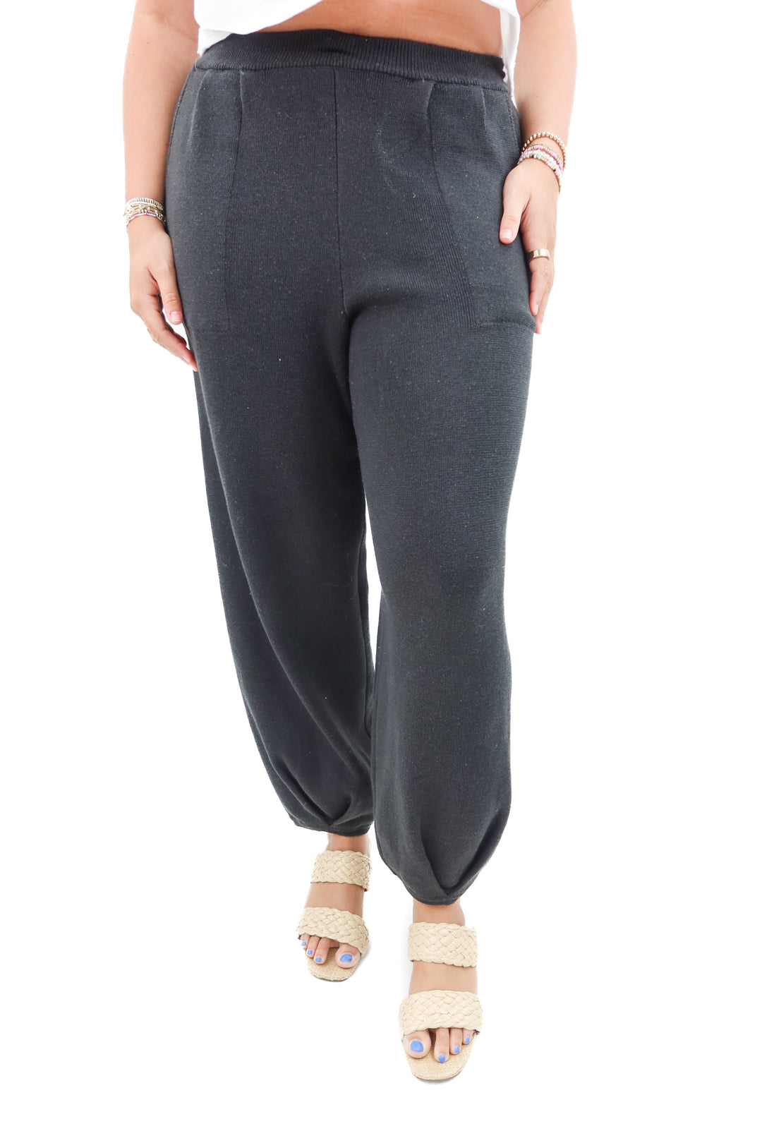 fp beach dark gray pants (m)