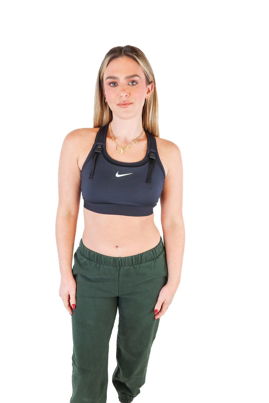 Nike Black Swoosh Racerbrack Sports Bra NWT (M; Retail $80)