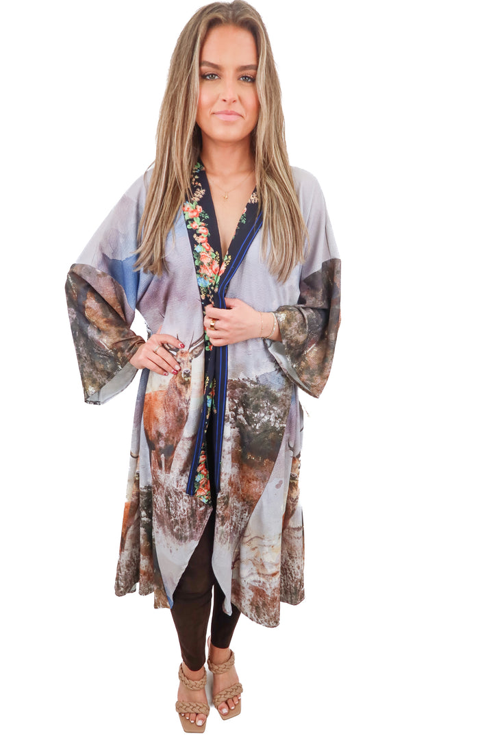 Aratta Silent Journey enchanted forest kimono (XS)