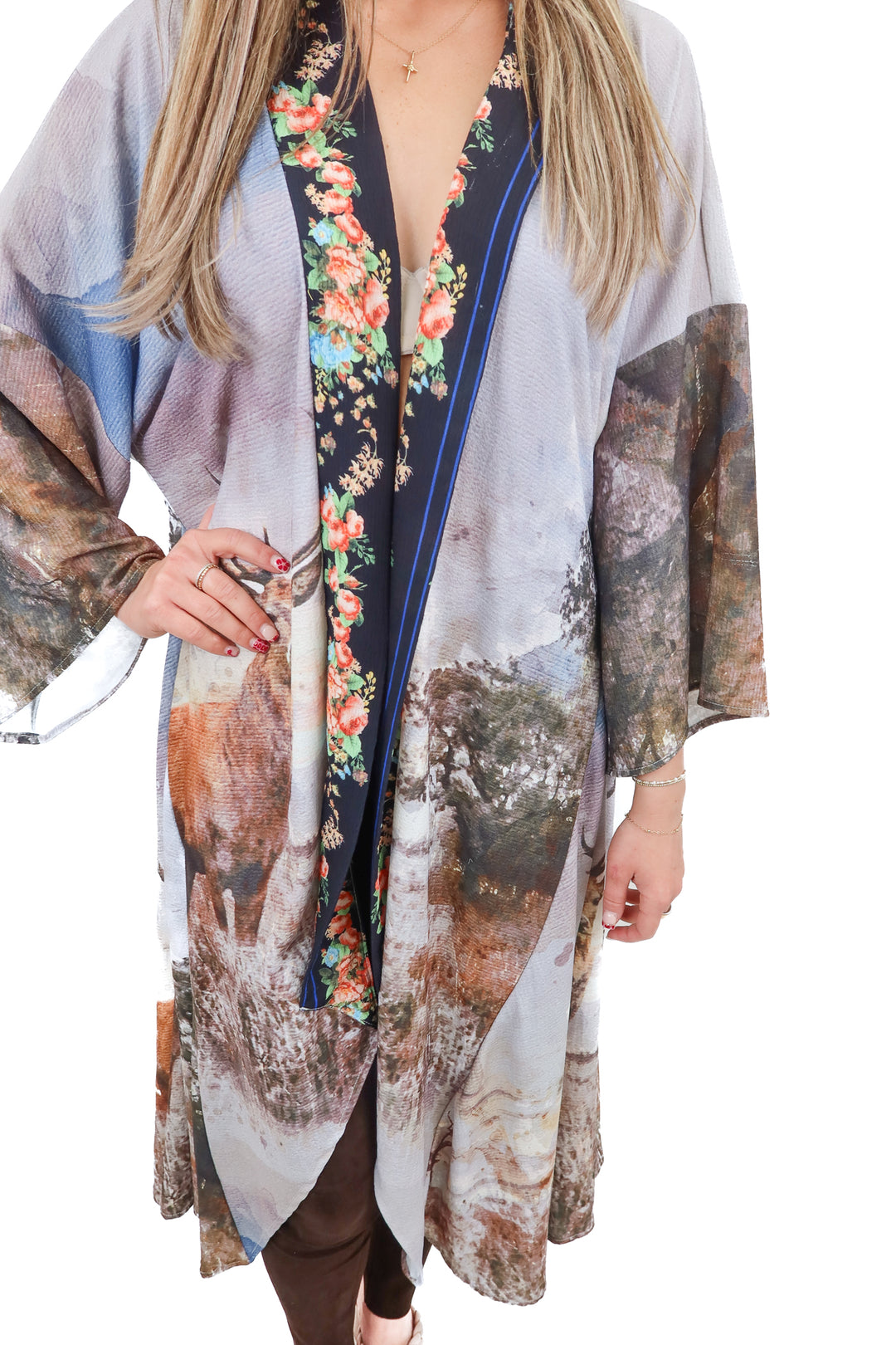 Aratta Silent Journey enchanted forest kimono (XS)