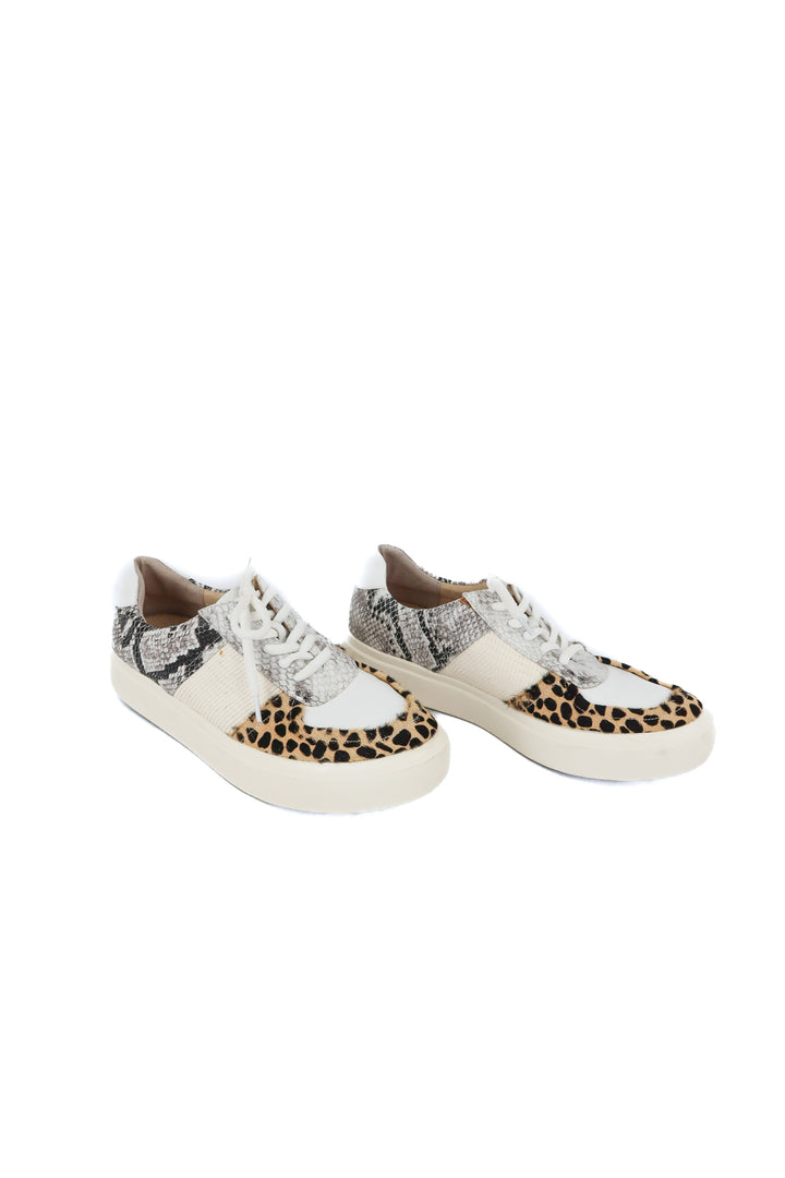 Vaneli sport leopard/snakeskin sneakers (8; retail $215)