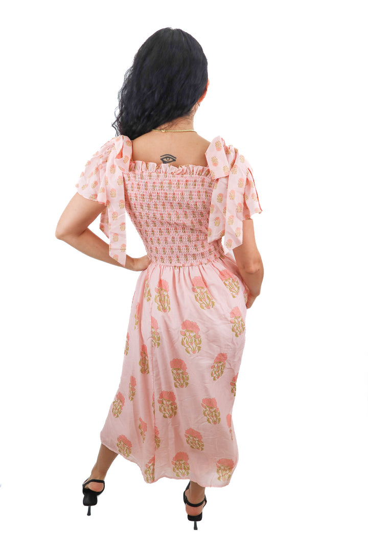 Ivy City Co. Rayna pink floral maxi dress (XS; retail $128)