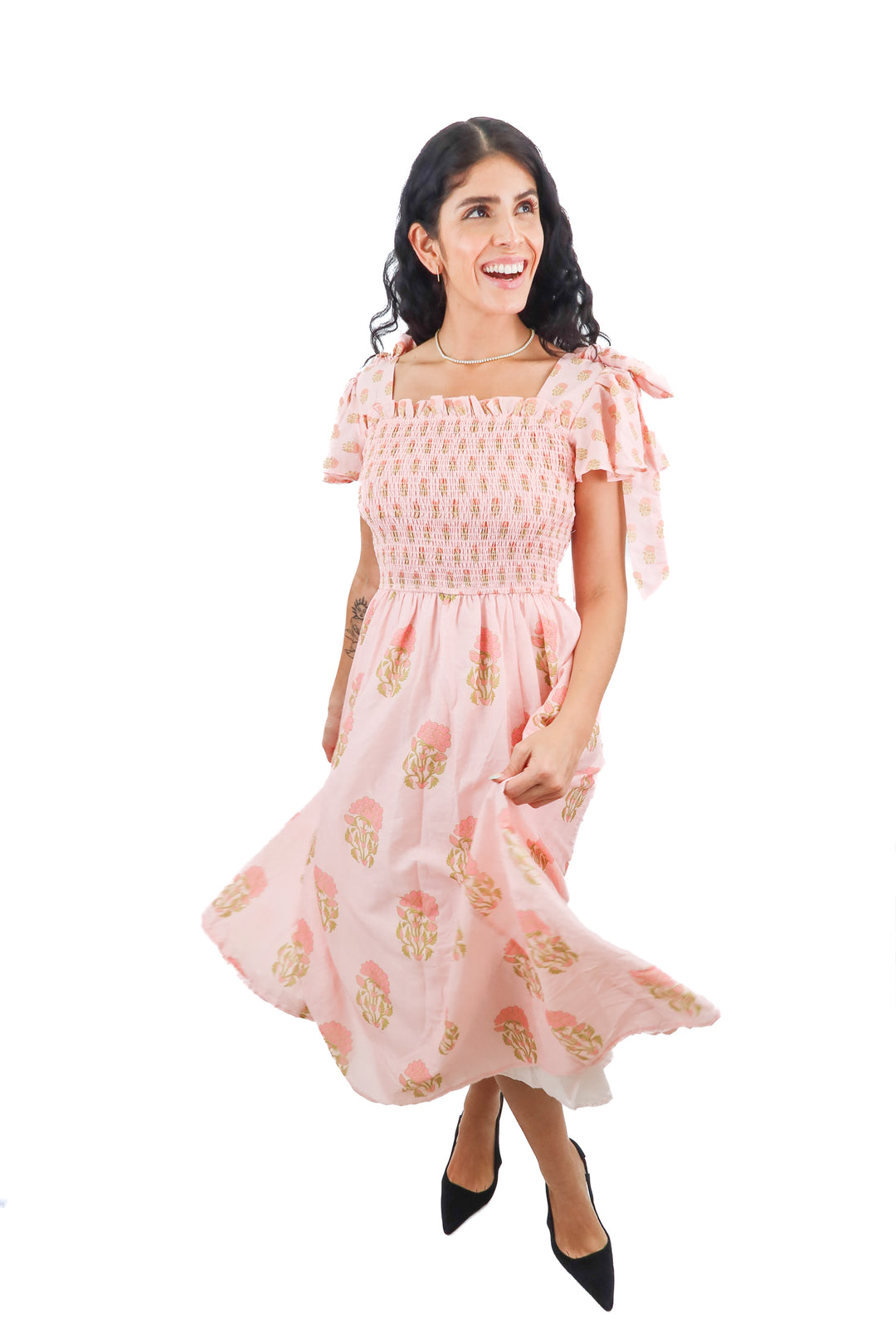 Ivy City Co. Rayna pink floral maxi dress (XS; retail $128)
