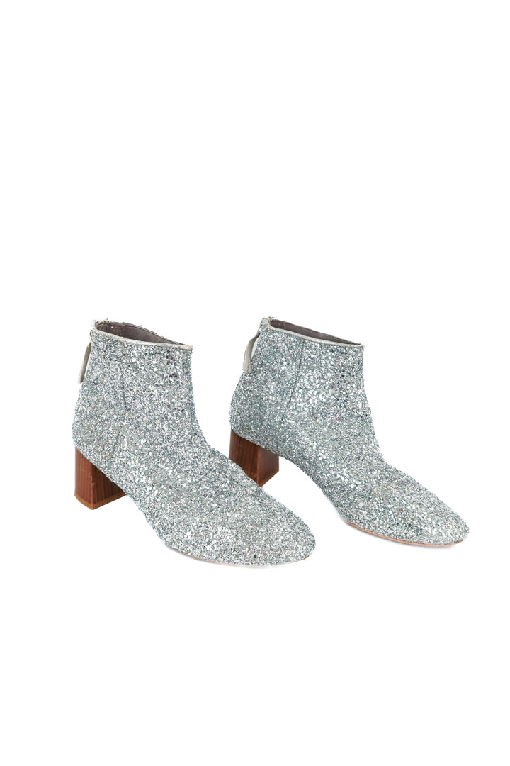 Office london silver glitter boots (39)