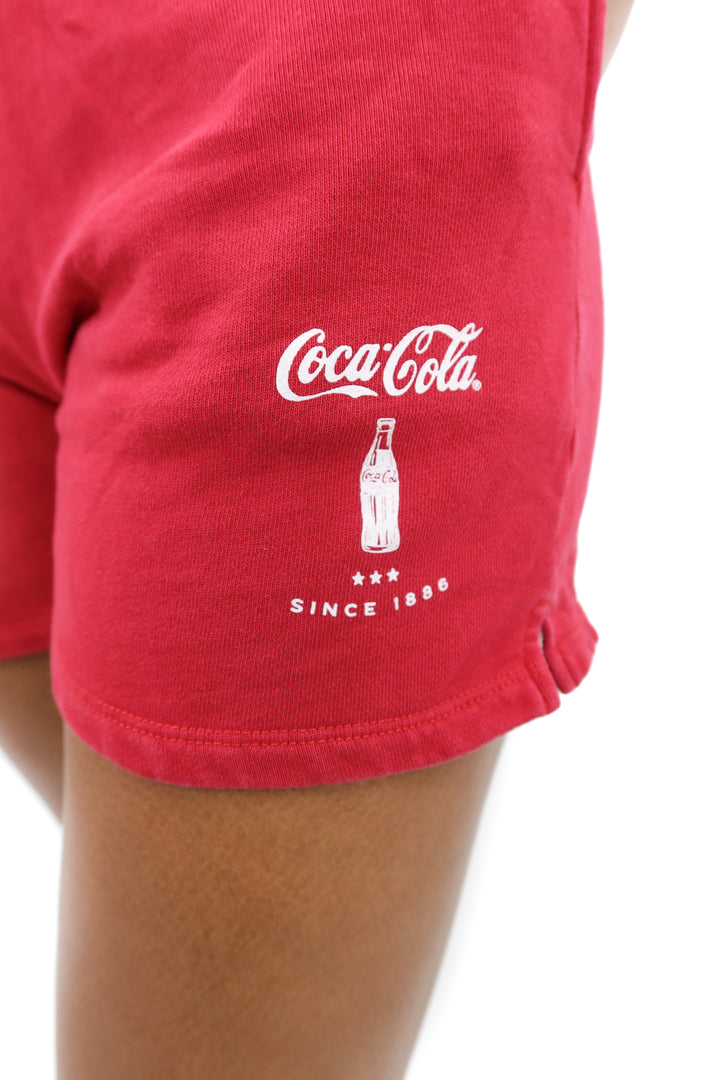 coca cola by sportique red shorts (m)