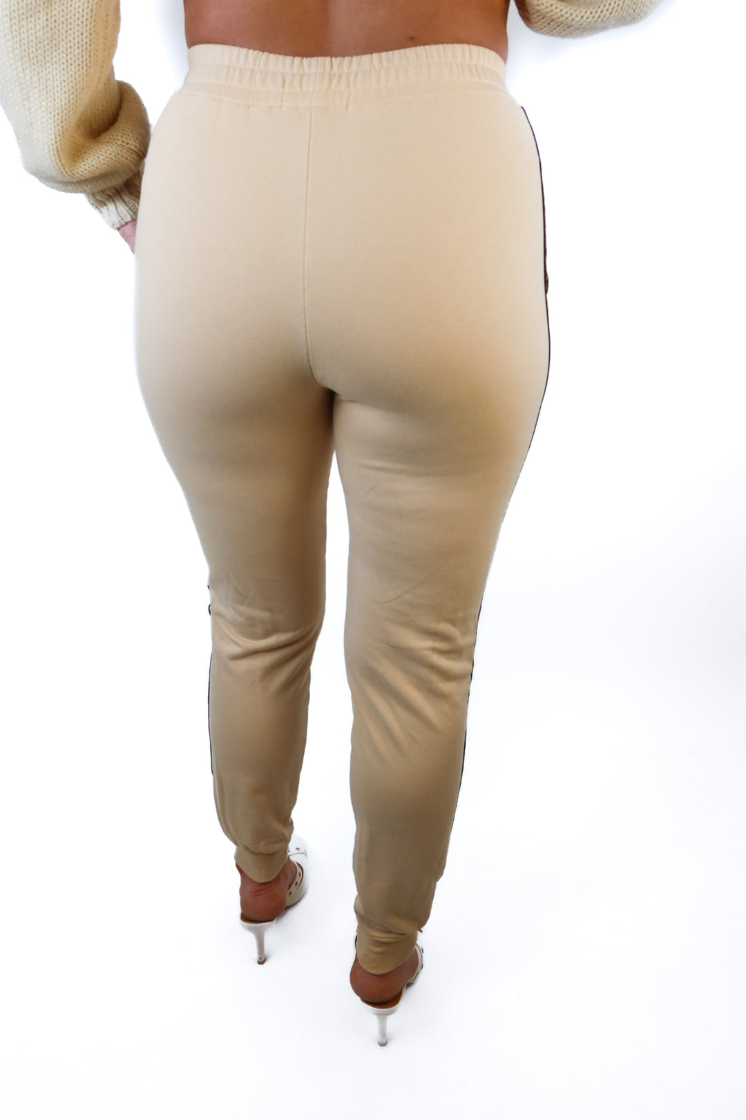 Kittenish Beige Leopard Side Sweatpants (XS)