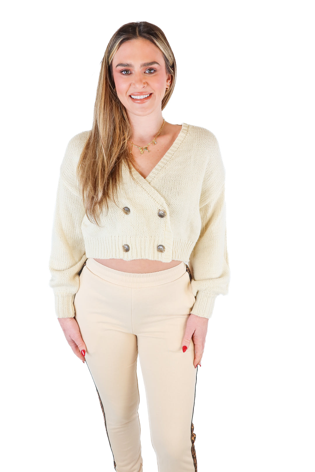Kittenish Cream Cropped Cardigan (XS)