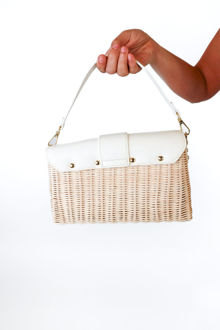 Moda Luxe white/tan purse (retail $60)