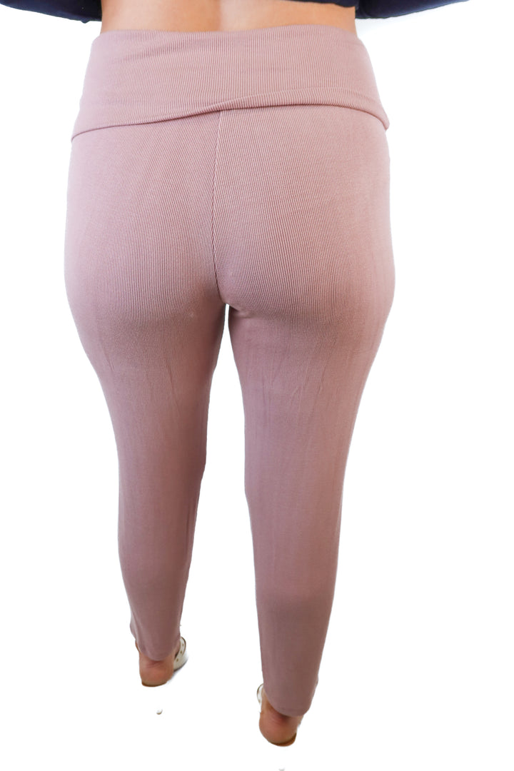 Hatch Rose Quartz Ribbed Lounge Pants (0/XS; Retail $128)