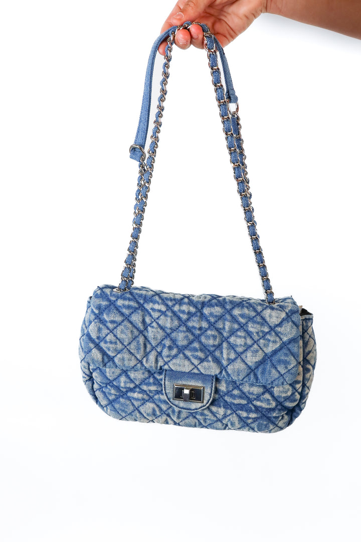 Urban Expressions blue denim purse (retail $80)