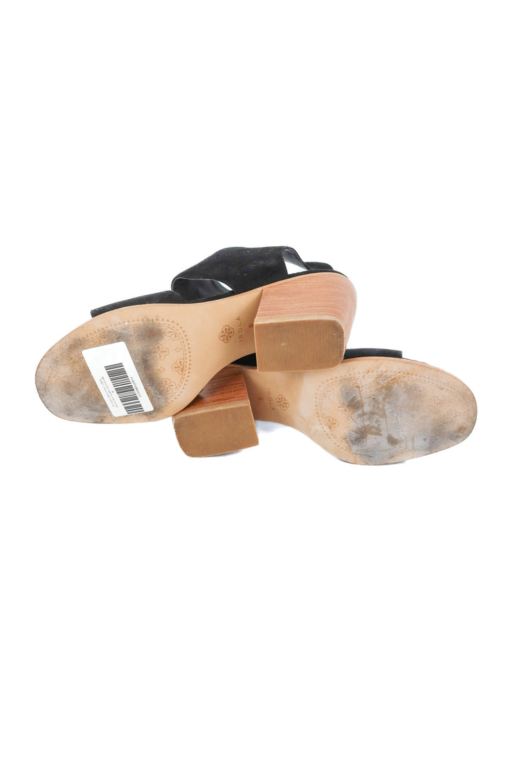 Isola black suede sandals (8)