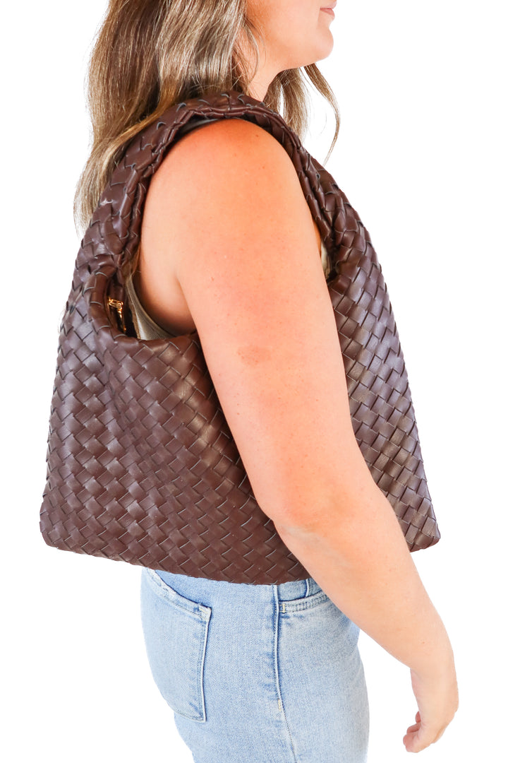 Urban Expressions dark brown braided purse NWT (retail $90)