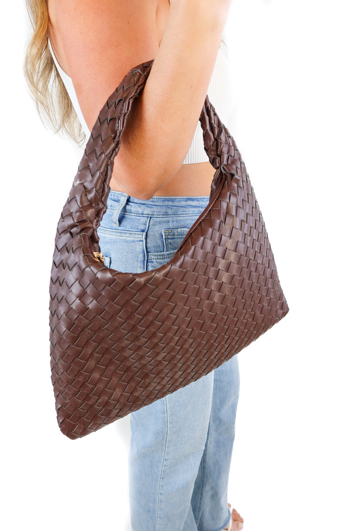 Urban Expressions dark brown braided purse NWT (retail $90)