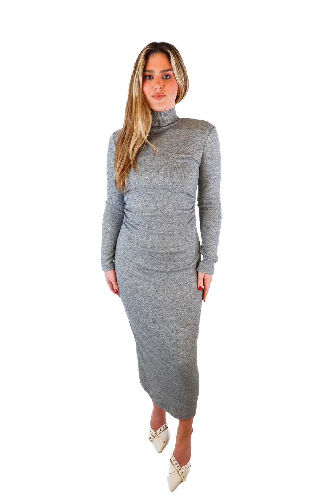 Zara light gray turtleneck sweater dress (S; retail $59.90)