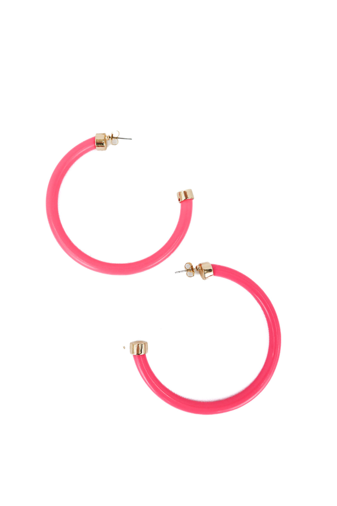 HooHoops large pink hoop earrings