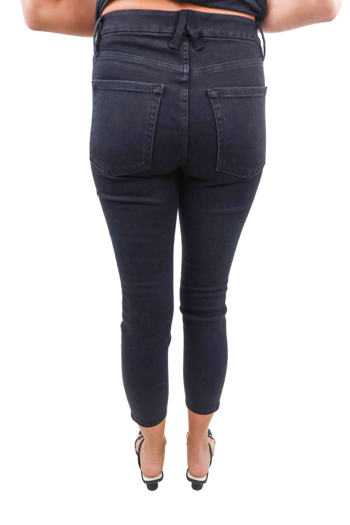 Good American black petite skinny denim (2; retail $155)