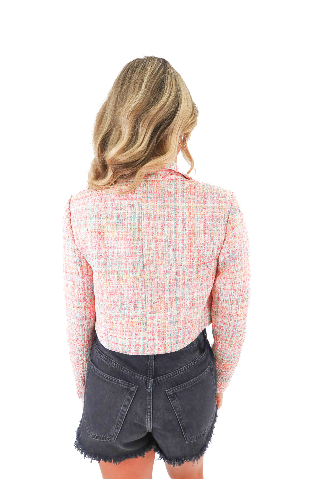 AUCTION assignment pink woven blazer/top set (xs)* - fits size 2 best- ends 11/11 at 8pm CT