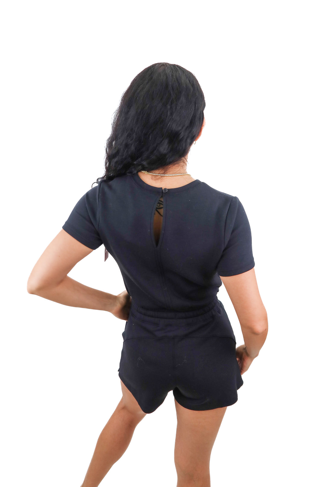 Spanx black airluxe romper NWT (XS; retail $128)