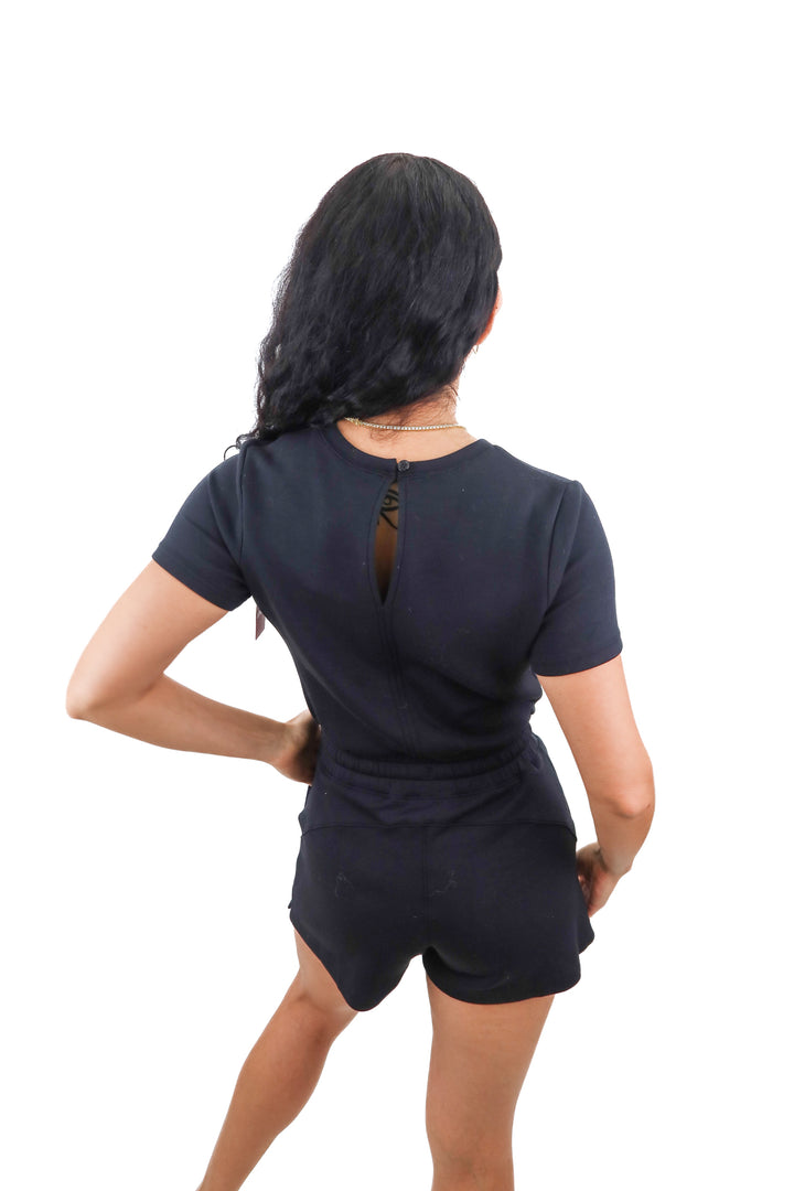 Spanx black airluxe romper NWT (XS; retail $128)