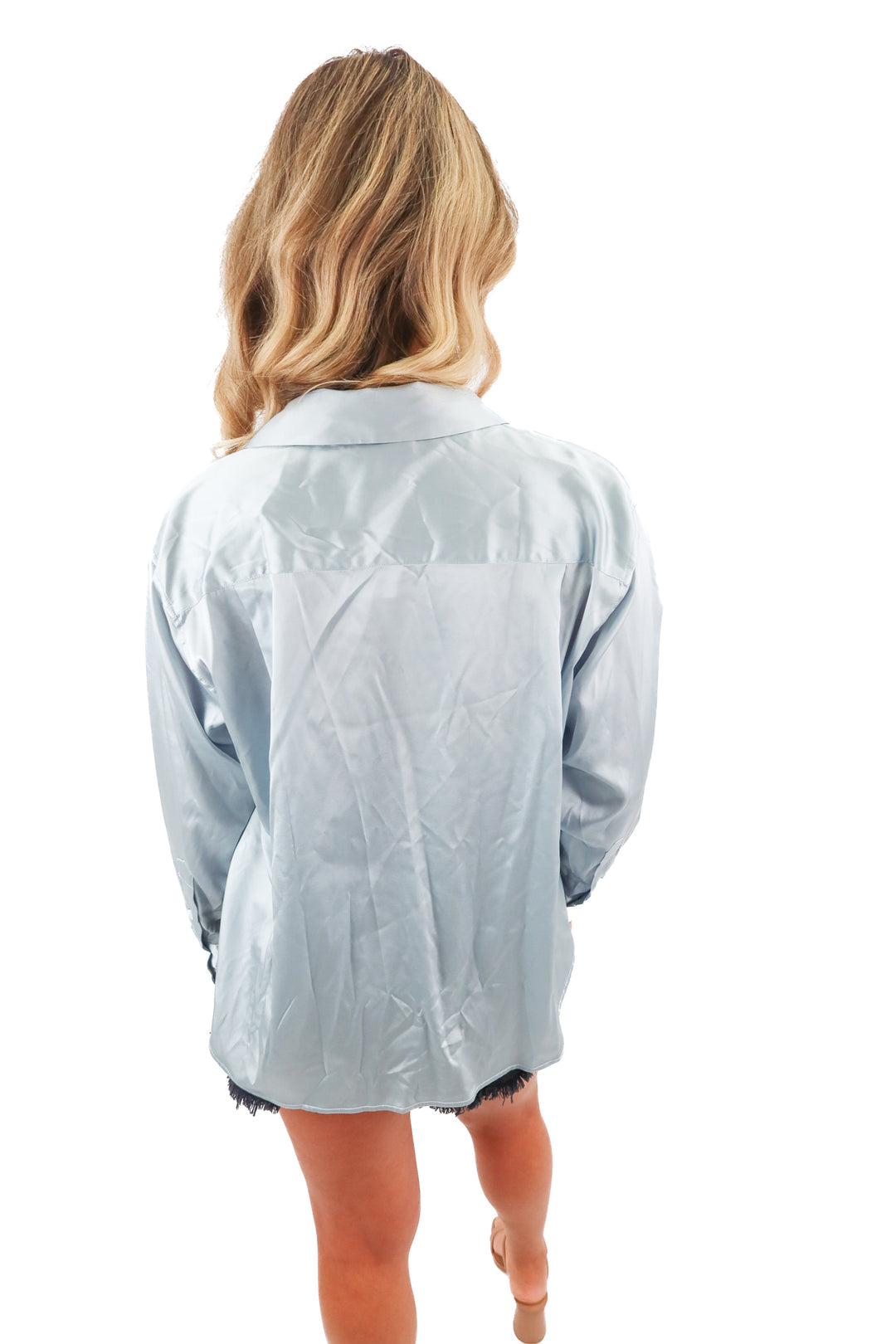 sundays light blue button up (s; fits up to a size 6)