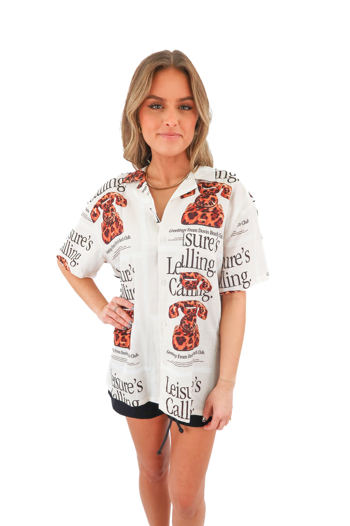 duvin "cat call button up" top (m)*