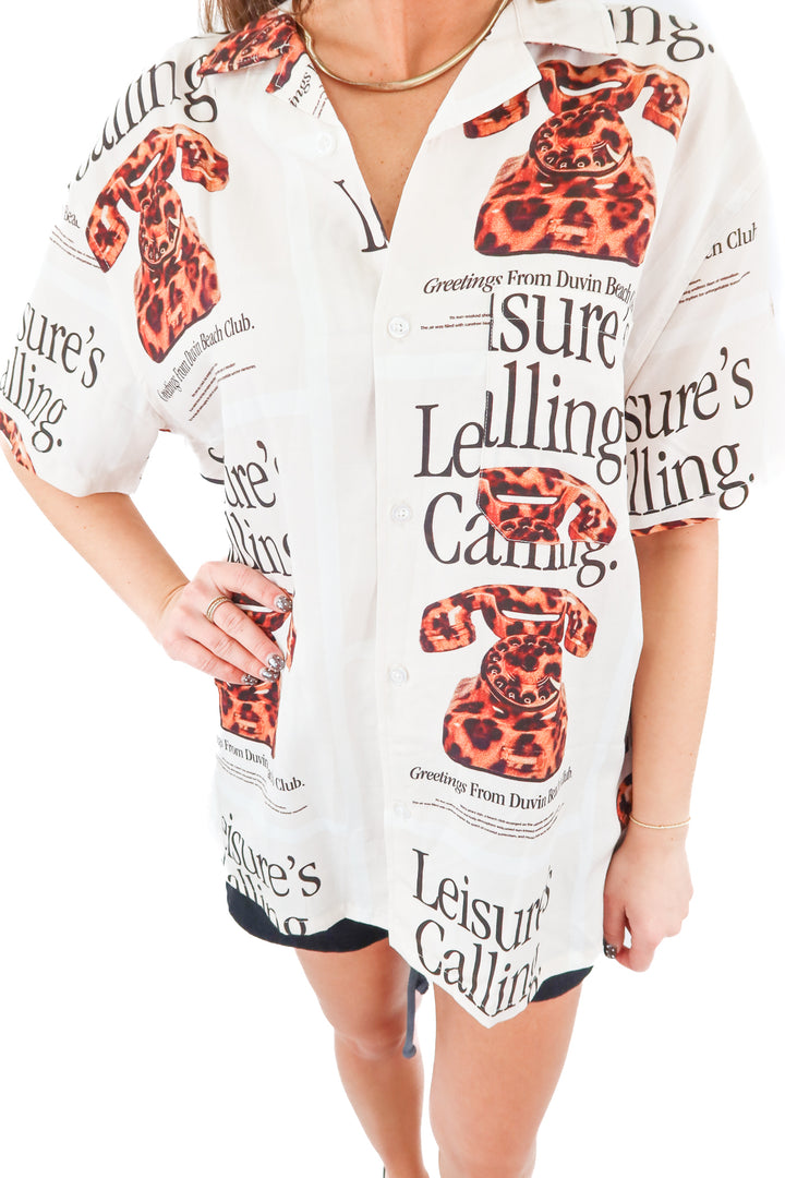 duvin "cat call button up" top (m)*