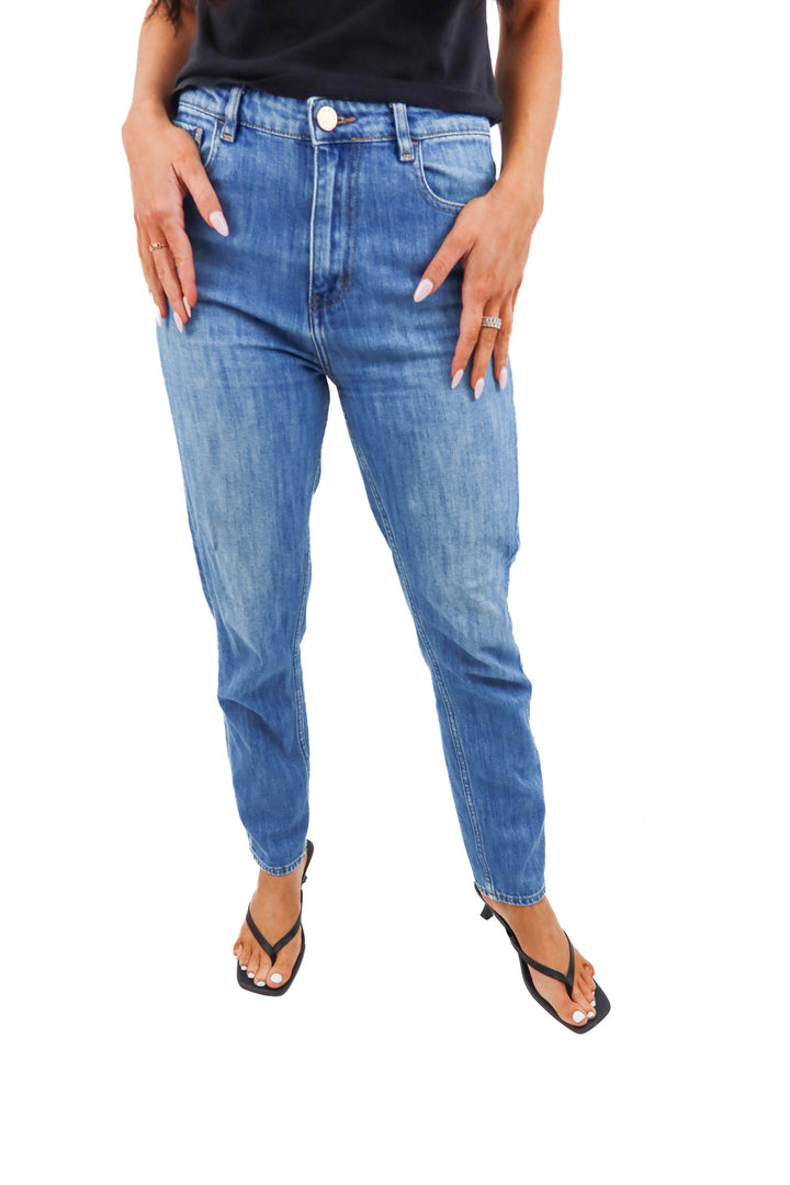 Sezane Mid-Wash Jeans (27; retail $160)